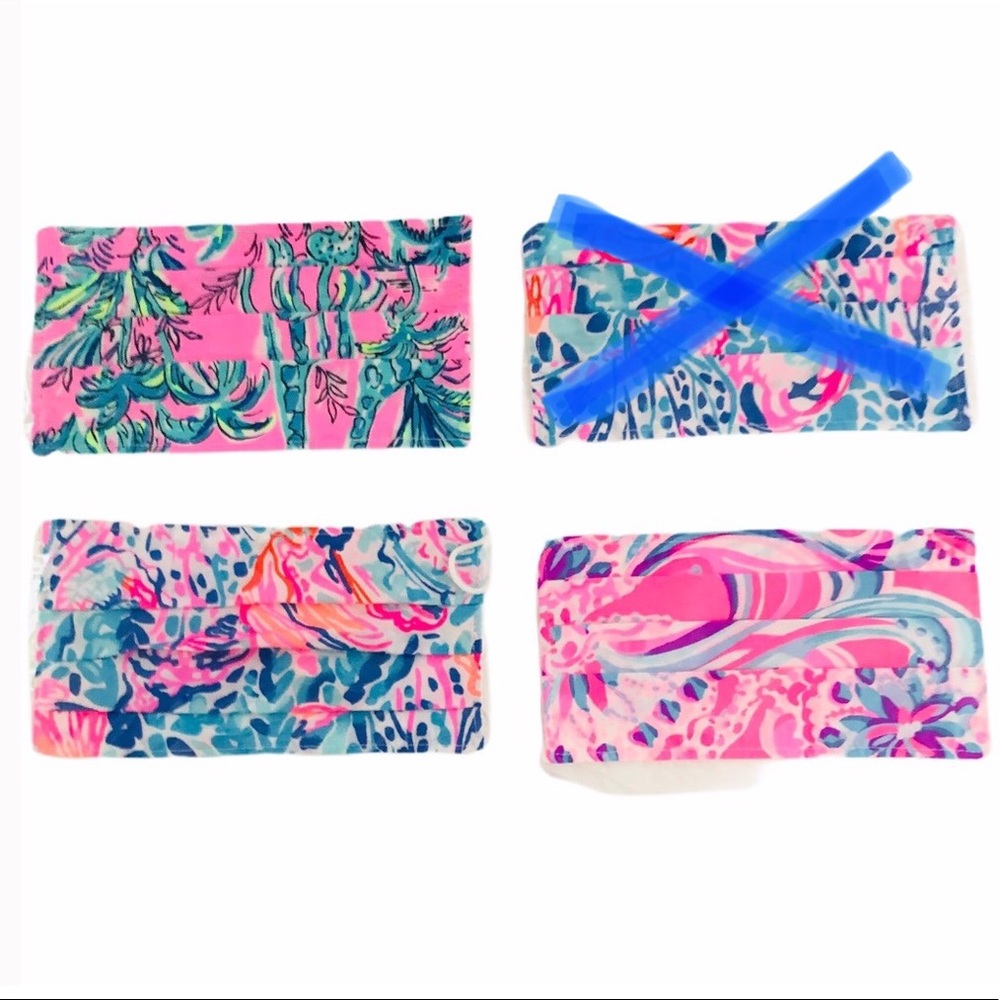 Lilly Pulitzer (3) three NWT authentic tropical face masks set of 3